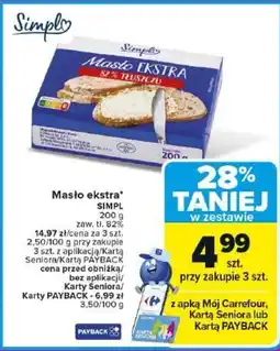 Carrefour Masło ekstra SIMPL oferta
