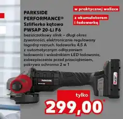 Kaufland PARKSIDE PERFORMANCE Szlifierka kątowa PWSAP 20-Li F6 oferta