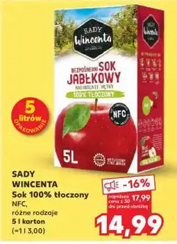Kaufland SADY WINCENTA Sok 100% tłoczony oferta
