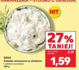 Kaufland DEGA Sałatka warzywna ze śledziem i selerem naciowym 100 g oferta