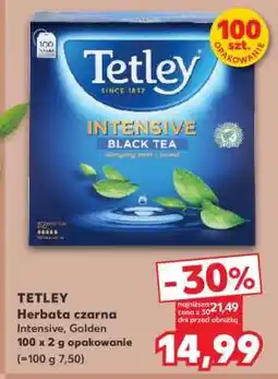 Kaufland TETLEY Herbata czarna Intensive, Golden 100 x 2 g opakowanie oferta