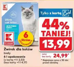 Kaufland Żwirek dla kotów biały oferta