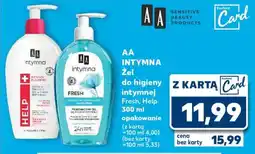 Kaufland AA INTYMA Żel do higieny intymnej Fresh, Help 300 ml opakowanie oferta