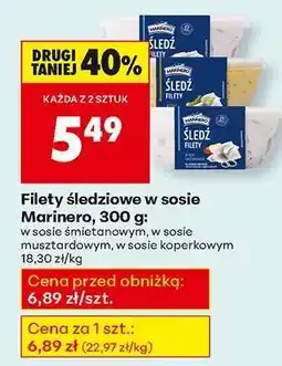 Biedronka Filety śledziowe w sosie Marinero, 300 g oferta