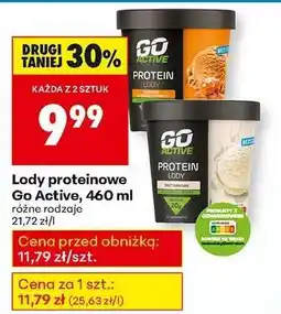 Biedronka Lody proteinowe Go Active, 460 ml oferta
