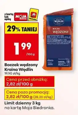 Biedronka Boczek wędzony Kraina Wędlin oferta