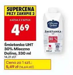 Biedronka Śmietanka UHT 30% Mleczna Dolina, 330 ml oferta