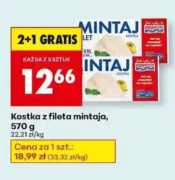 Biedronka Kostka z fileta mintaja , 570 g oferta