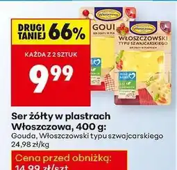 Biedronka Ser żółty w plastrach Włoszczowa, 400 g oferta