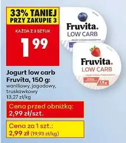 Biedronka Jogurt low-carb Fruvita, 150 g oferta