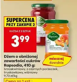 Biedronka Dżem o obniżonej zawartości cukrów Rapsodia 410 g oferta