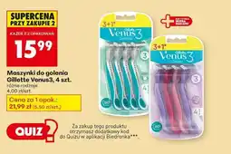 Biedronka Maszynki do golenia Gillette Venus3, 4 szt oferta