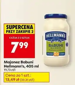 Biedronka Majonez Babuni Hellmann's, 405 ml oferta