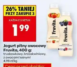 Biedronka Jogurt pitny owocowy Fruvita, 400 g oferta