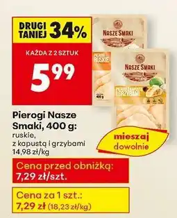 Biedronka Pierogi Nasze Smaki, 400 g oferta