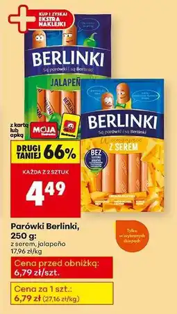 Biedronka Parówki BERLINKI oferta