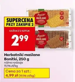 Biedronka Herbatniki maślane Bonitki , 250 g oferta