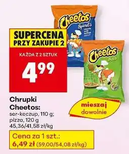 Biedronka Chrupki Cheetos: ser-keczup, 110 g pizza, 120 g oferta