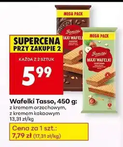 Biedronka Wafelki Tasso, 450 g oferta