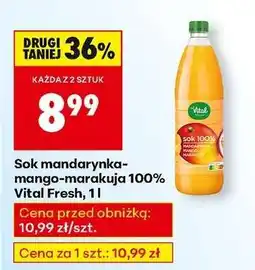 Biedronka Sok mandarynka mango marakuja 100 Vital Fresh , 1l oferta
