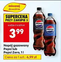 Biedronka Napój gazowany Pepsi lub Pepsi Zero, 1l oferta