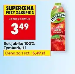Biedronka Sok jabłko 100% Tymbark 1l oferta