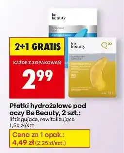Biedronka Płatki hydrożelowe pod oczy Be Beauty, 2 szt oferta