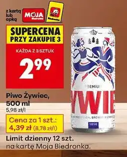 Biedronka piwo Żywiec 500 ml oferta