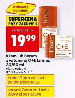 Biedronka Krem lub serum z witaminą C+E Lirene, 30-50 ml oferta