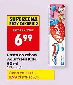 Biedronka Pasta do zębów Aquafresh Kids, 50 ml oferta