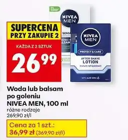 Biedronka Woda lub balsam po goleniu NIVEA MEN , 100 ml oferta