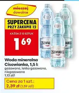 Biedronka Woda mineralna Cisowianka, 1,5 l oferta