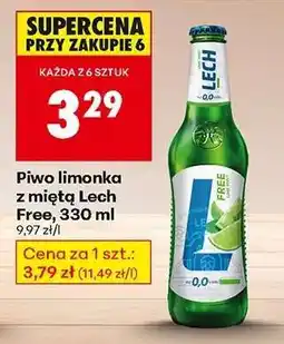 Biedronka Piwo limonka z miętą Lech Free, 330 ml oferta