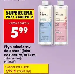 Biedronka Płyn micelarny do demakijażu Be Beauty, 400 ml oferta