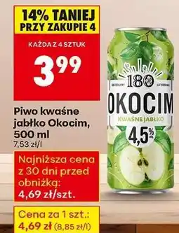 Biedronka Piwo kwasne jabłko Okocim, 500 ml oferta