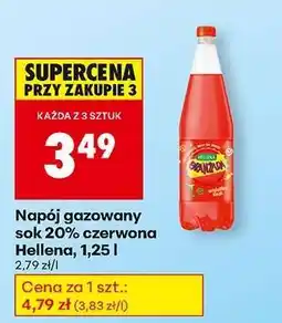 Biedronka Napój gazowany sok 20% czerwona Hellena, 1,25 l oferta