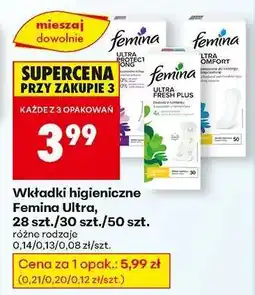 Biedronka Wkładki higieniczne Femina Ultra oferta