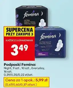 Biedronka Podpaski Femina oferta
