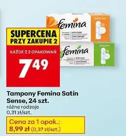 Biedronka Tampony Femina Satin Sense, 24 szt oferta