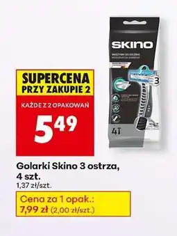 Biedronka Golarki Skino 3 ostrza , 4 szt oferta