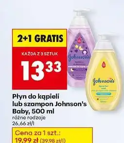 Biedronka Płyn do kąpieli lub szampon Johnson's Baby, 500 ml oferta