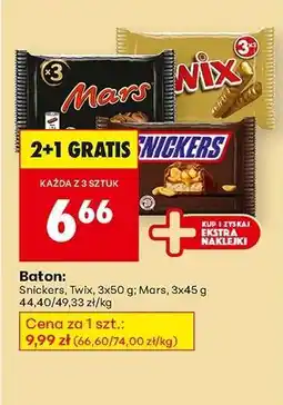 Biedronka Baton: Snickers, Twix, 3x50 g Mars, 3x45 g oferta