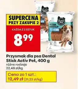 Biedronka Przysmak dla psa Dental Stick Activ Pet 400 g oferta