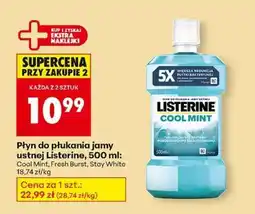 Biedronka Płyn do płukania jamy ustnej Listerine 500 ml oferta