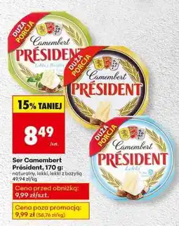Biedronka Ser Camembert Président, 170 g oferta