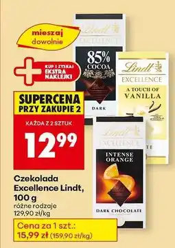 Biedronka Czekolada Excellence Lindt , 100 g oferta