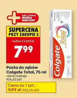Biedronka Pasta do zębów Colgate Total 75 ml oferta