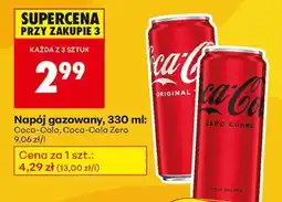 Biedronka Napój gazowany, 330 ml: Coca-Cola, Coca-Cola Zero oferta