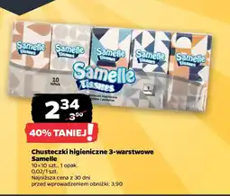 Netto Chusteczki higieniczne 3-warstwowe Samelle oferta
