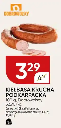 Chata Polska Kiełbasa krucha podkarpacka dobrowolscy oferta